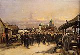 Jean Baptiste Edouard Detaille Canvas Paintings - Chorus Of The Fourth Infantry Battalion At Tsarskoe Selo